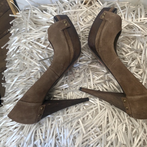 Zara suede Studded Stiletto heels - Picture 7 of 10